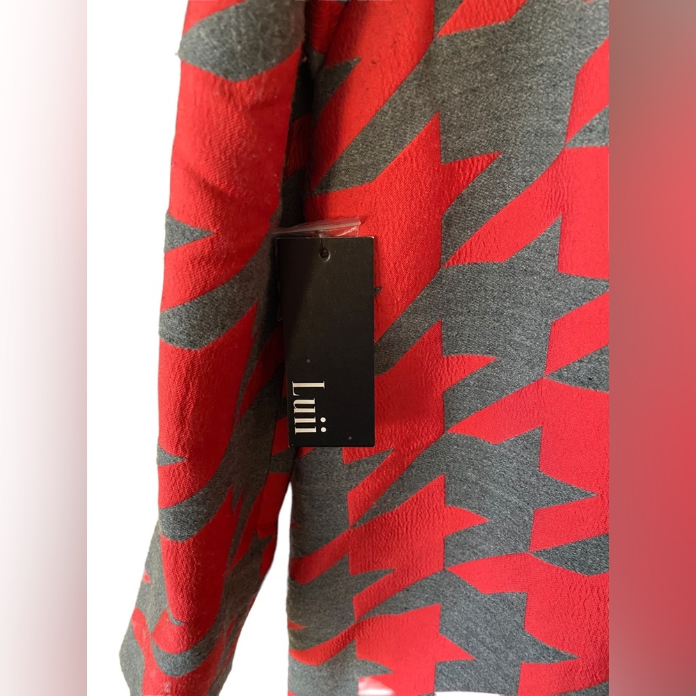 Luii Red/grey houndstooth Jacket. M - Picture 4 of 5